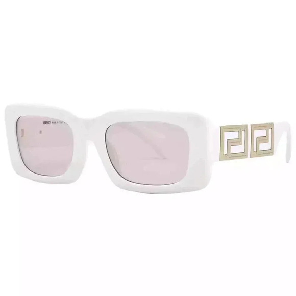 Versace Pink Rectangular Ladies Sunglasses - Picture 1 of 4